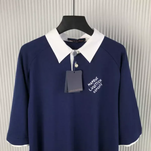 LV Embroidered Short-Sleeved Cotton Blend Polo Shirt - LRT105
