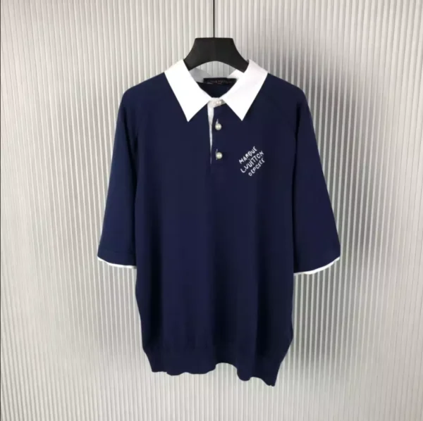 LV Embroidered Short-Sleeved Cotton Blend Polo Shirt - LRT105