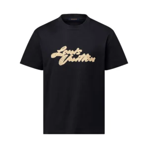 LV Embroidered Signature T-Shirt in Black - LRT99