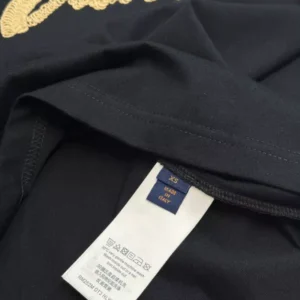 LV Embroidered Signature T-Shirt in Black - LRT99