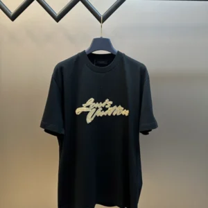 LV Embroidered Signature T-Shirt in Black - LRT99