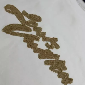 LV Embroidered Signature T-Shirt in White - LRT100