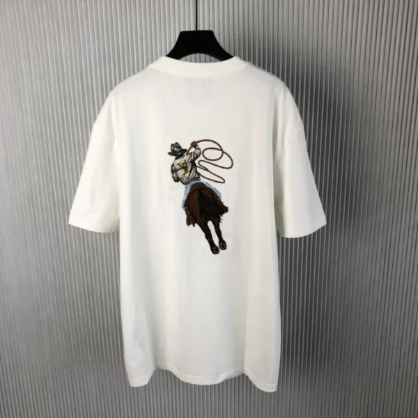 LV Graphic Embroidered Cotton T-Shirt - LRT76