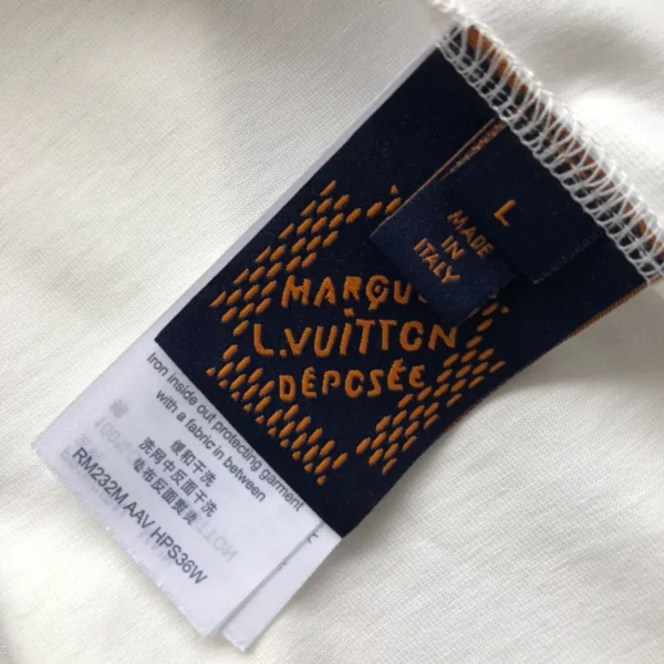 LV Graphic Embroidered Cotton T-Shirt - LRT76