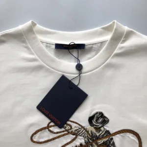LV Graphic Embroidered Cotton T-Shirt - LRT76