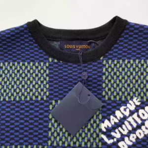 LV Jacquard Damier Short-Sleeved Cotton Crewneck - LRT79