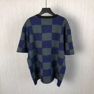LV Jacquard Damier Short-Sleeved Cotton Crewneck - LRT79