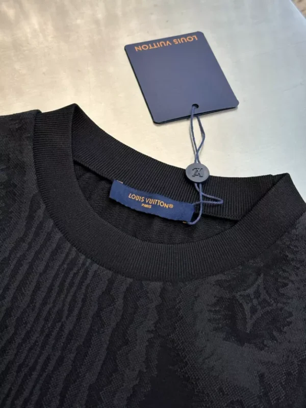 LV Jersey Jacquard T-Shirt in Black - LRT92