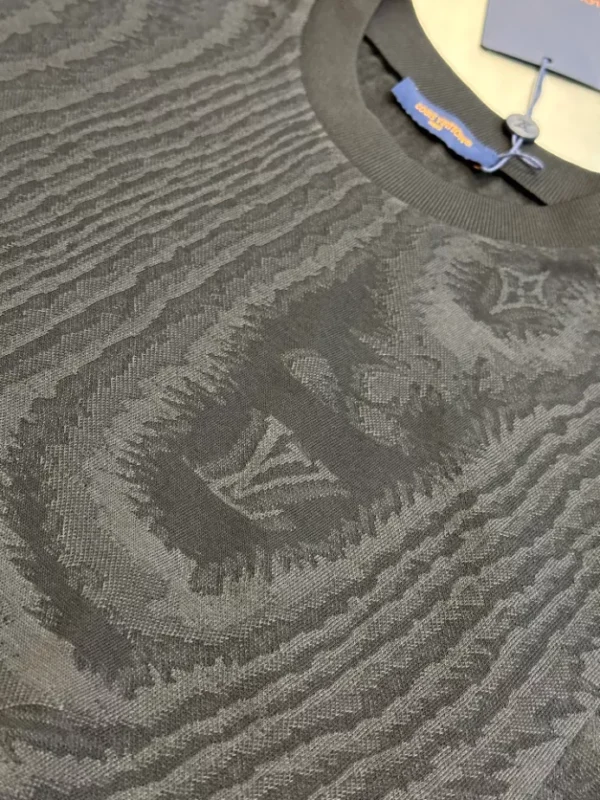 LV Jersey Jacquard T-Shirt in Black - LRT92