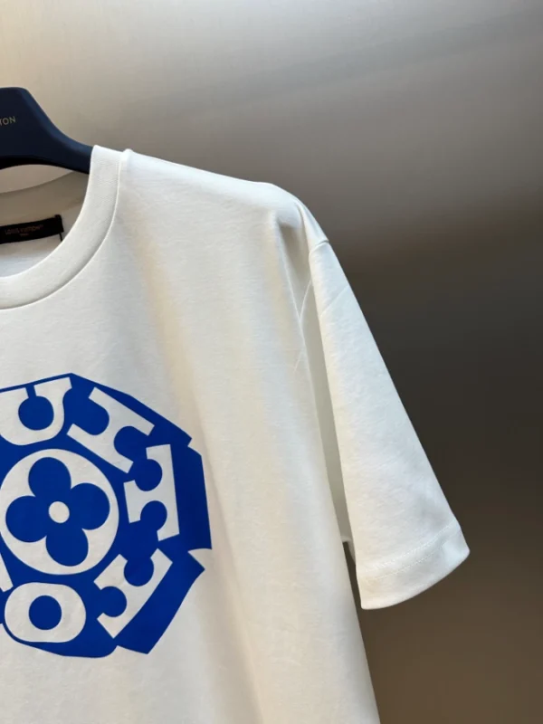 LV Printed Signature T-Shirt in White - LRT89