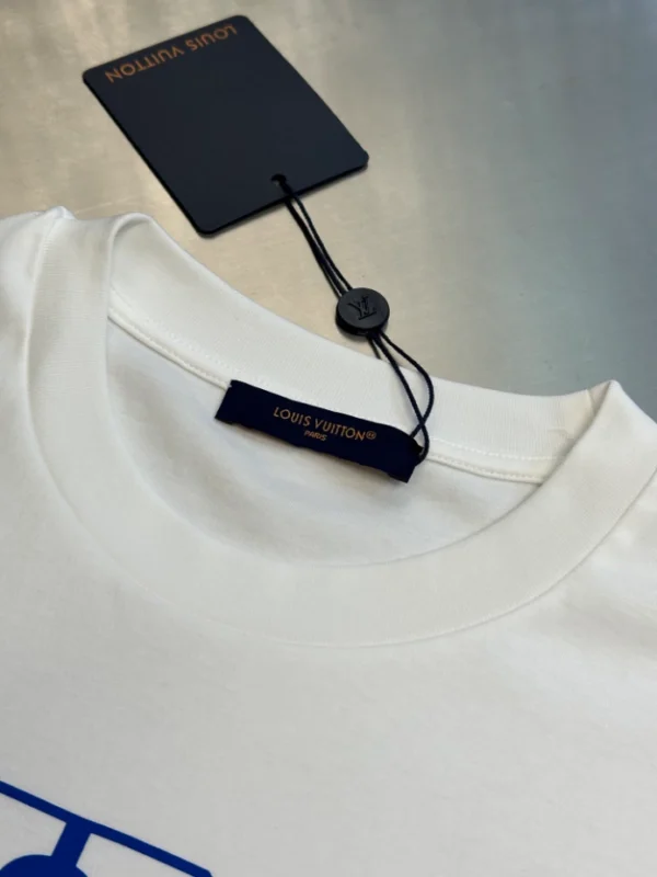 LV Printed Signature T-Shirt in White - LRT89