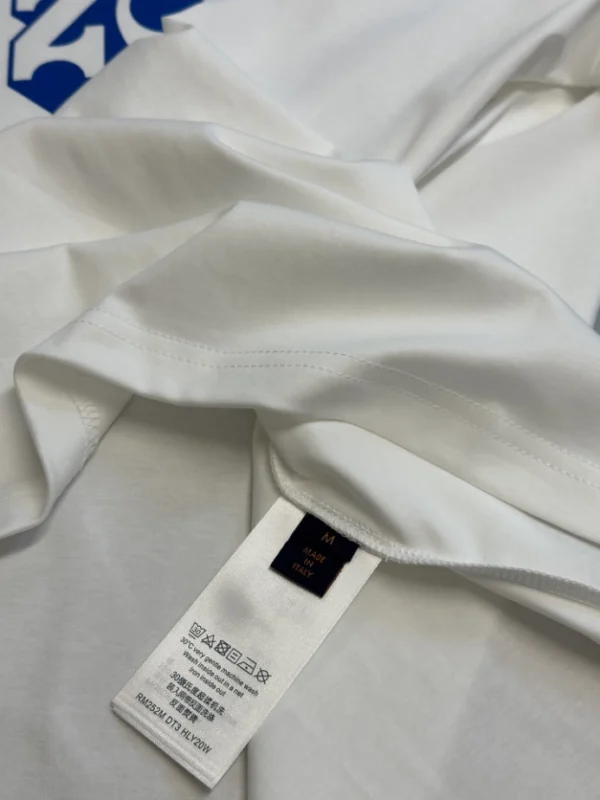 LV Printed Signature T-Shirt in White - LRT89