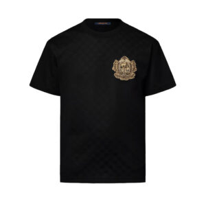 LV Signature Patch Cotton T-Shirt in Black - LRT84