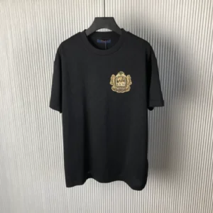 LV Signature Patch Cotton T-Shirt in Black - LRT84