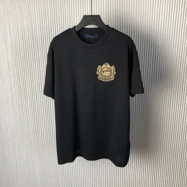 LV Signature Patch Cotton T-Shirt in Black - LRT84
