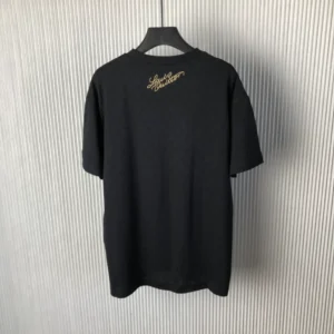 LV Signature Patch Cotton T-Shirt in Black - LRT84