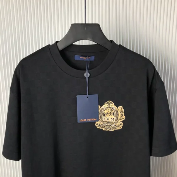 LV Signature Patch Cotton T-Shirt in Black - LRT84
