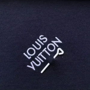 LV Signature Short-Sleeved Cotton Crewneck in Blue - LRT106