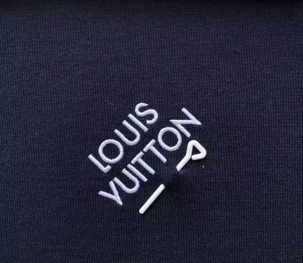 LV Signature Short-Sleeved Cotton Crewneck in Blue - LRT106