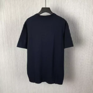 LV Signature Short-Sleeved Cotton Crewneck in Blue - LRT106