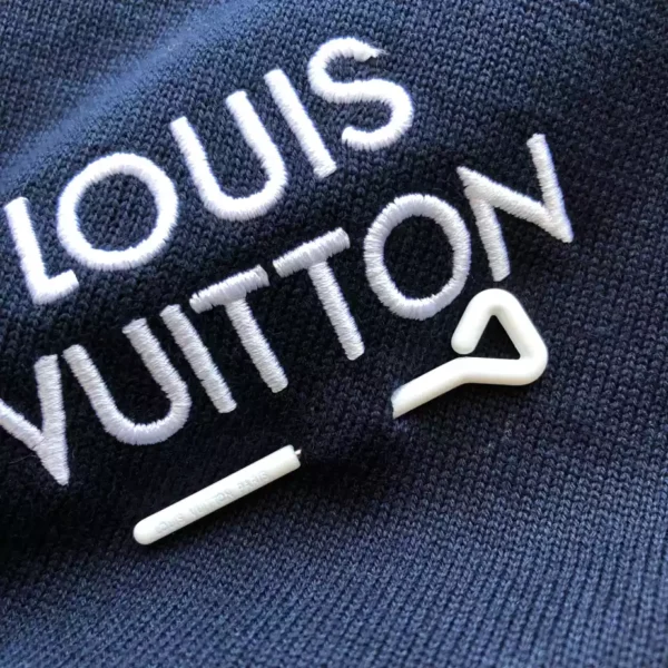 LV Signature Short-Sleeved Cotton Crewneck in Blue - LRT106