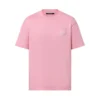 LV Signature Short-Sleeved Cotton Crewneck in Pink - LRT104