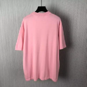 LV Signature Short-Sleeved Cotton Crewneck in Pink - LRT104