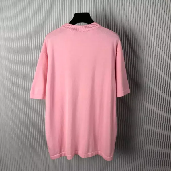 LV Signature Short-Sleeved Cotton Crewneck in Pink - LRT104