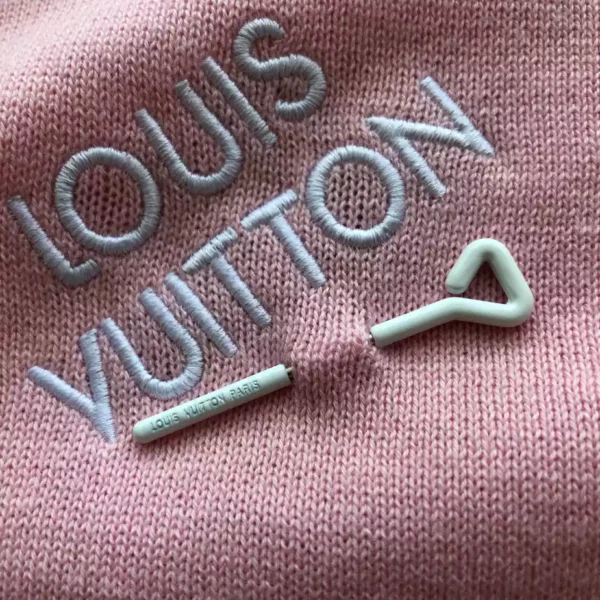 LV Signature Short-Sleeved Cotton Crewneck in Pink - LRT104