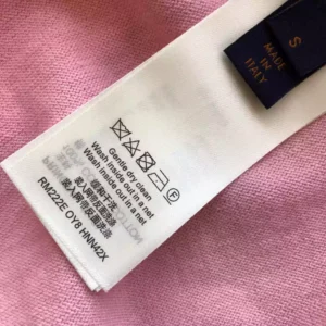 LV Signature Short-Sleeved Cotton Crewneck in Pink - LRT104