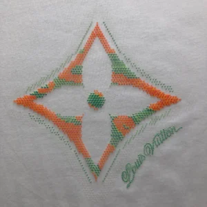 LV Monogram Flower 3D Gradient Print T-Shirt in White - LRT71