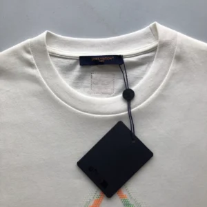 LV Monogram Flower 3D Gradient Print T-Shirt in White - LRT71