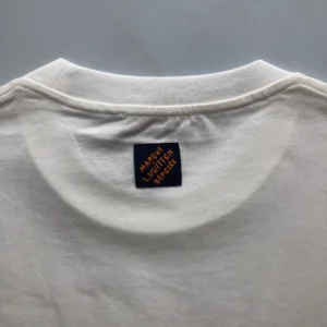 LV Monogram Flower 3D Gradient Print T-Shirt in White - LRT71