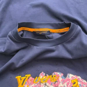 LV Embroidered T-Shirt in Blue - LRT115