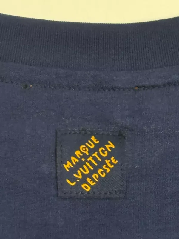 LV Embroidered T-Shirt in Blue - LRT115