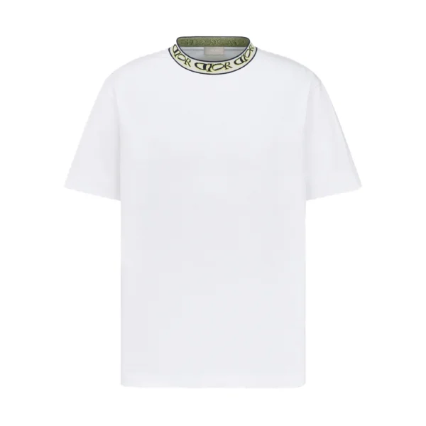 DIOR AND LEWIS HAMILTON T-Shirt Relaxed Fit White Cotton Jersey - DRT07
