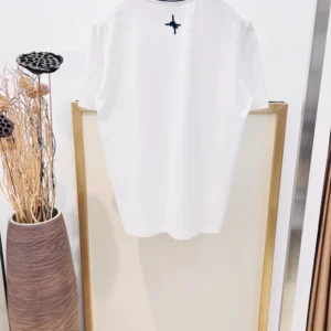 DIOR AND LEWIS HAMILTON T-Shirt Relaxed Fit White Cotton Jersey - DRT07