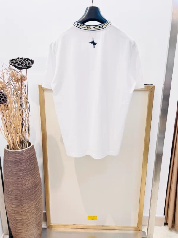 DIOR AND LEWIS HAMILTON T-Shirt Relaxed Fit White Cotton Jersey - DRT07