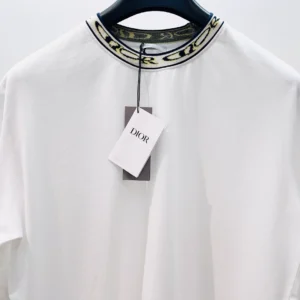 DIOR AND LEWIS HAMILTON T-Shirt Relaxed Fit White Cotton Jersey - DRT07