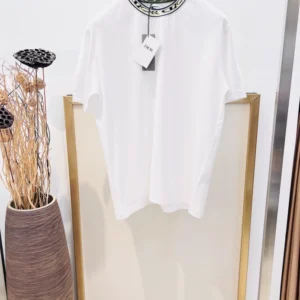 DIOR AND LEWIS HAMILTON T-Shirt Relaxed Fit White Cotton Jersey - DRT07