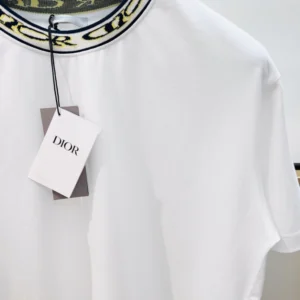 DIOR AND LEWIS HAMILTON T-Shirt Relaxed Fit White Cotton Jersey - DRT07