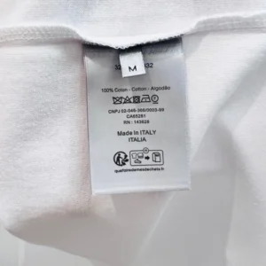 DIOR AND LEWIS HAMILTON T-Shirt Relaxed Fit White Cotton Jersey - DRT07