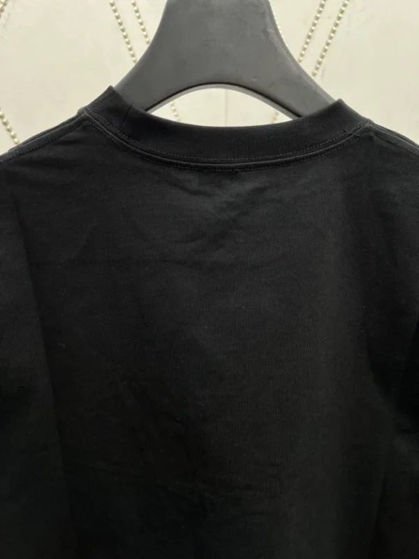 Dior And Lewis Hamilton T-Shirt Relaxed Fit Black Slub Cotton Jersey - DRT02