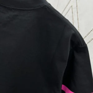 Dior And Lewis Hamilton T-Shirt Relaxed Fit Black Slub Cotton Jersey - DRT02