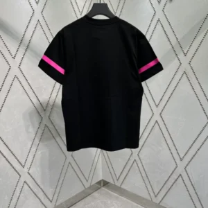 Dior And Lewis Hamilton T-Shirt Relaxed Fit Black Slub Cotton Jersey - DRT02