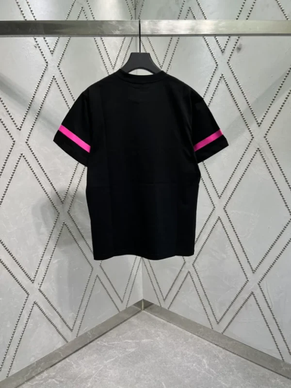Dior And Lewis Hamilton T-Shirt Relaxed Fit Black Slub Cotton Jersey - DRT02