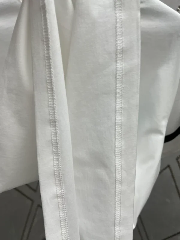 Dior And Lewis Hamilton T-Shirt Relaxed Fit White Slub Cotton Jersey - DRT01