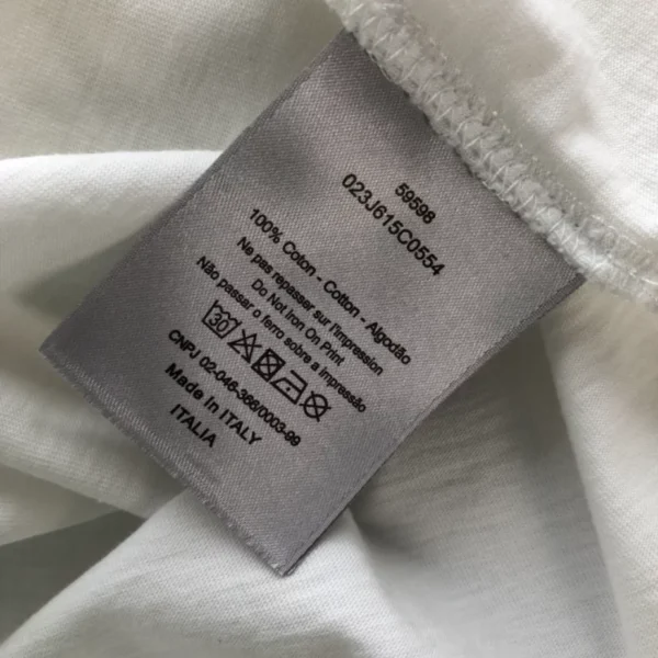 Dior Italic Coral Relaxed Fit T-Shirt In White - DRT03