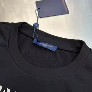 LV Embroidered Signature Cotton T-Shirt in Black - LRT107