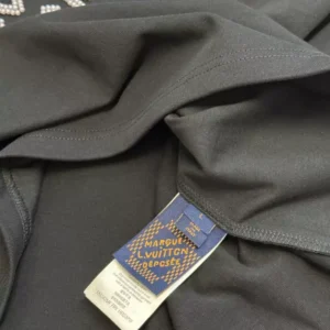 LV Embroidered Signature Cotton T-Shirt in Black - LRT107